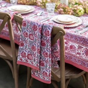 Sale Pomegranate Inc Bohemian Floral Dusty Rose Tea Towels
