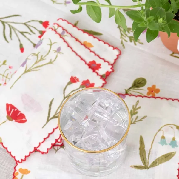 Sale Pomegranate Inc Botanical Garden Linen Cocktail Napkin | Set of 4