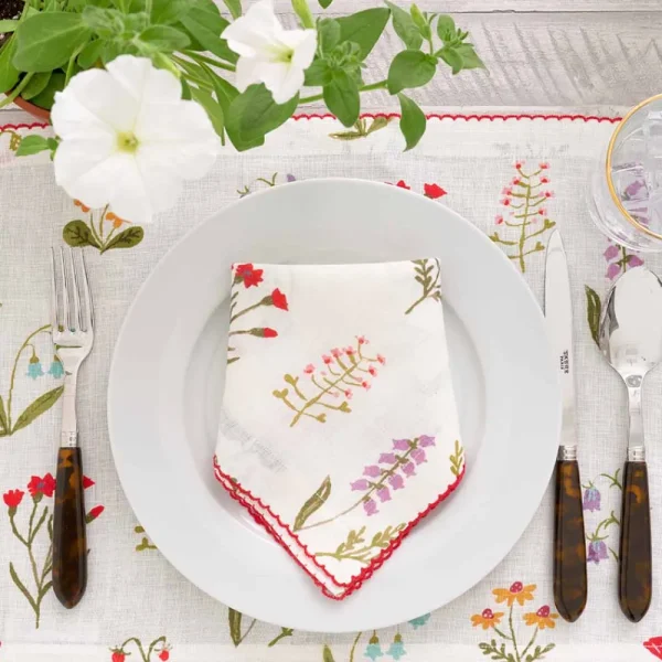Sale Pomegranate Inc Botanical Garden Linen Napkin | Set of 4