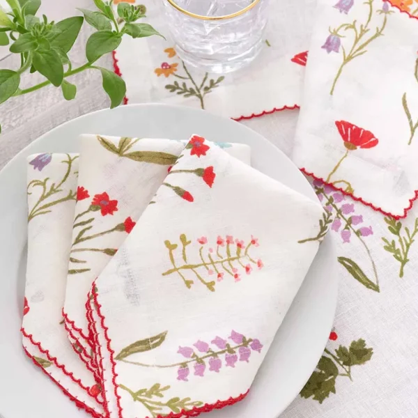Sale Pomegranate Inc Botanical Garden Linen Napkin | Set of 4