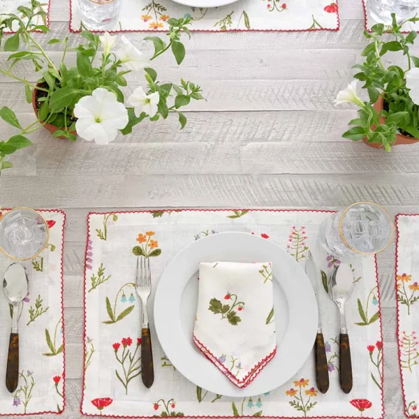 Sale Pomegranate Inc Botanical Garden Linen Napkin | Set of 4
