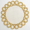 Outlet Pomegranate Inc Buttercream Woven Doodles Placemat | Set of 4