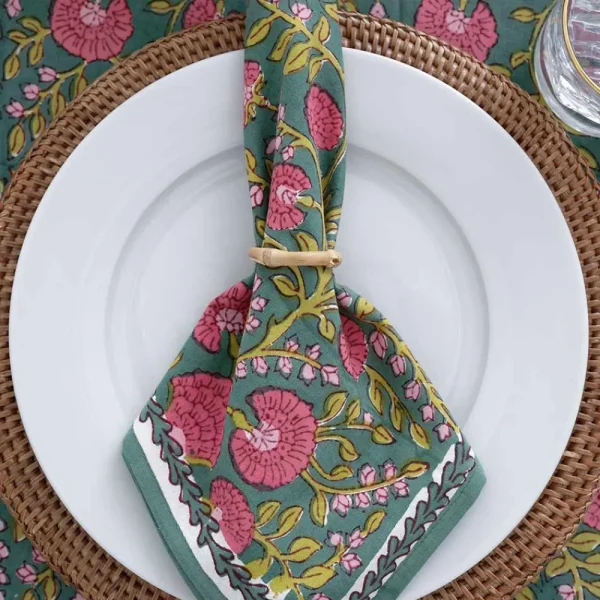 Clearance Pomegranate Inc Cactus Flower Jade Napkin | Set of 4
