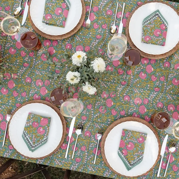 Clearance Pomegranate Inc Cactus Flower Jade Napkin | Set of 4