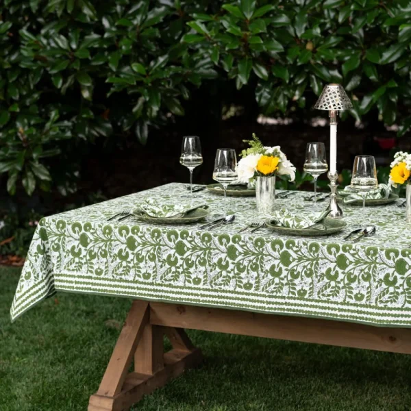Sale Pomegranate Inc Cactus Flower Lettuce Green Tablecloth