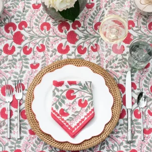 Fashion Pomegranate Inc Cactus Flower Scarlet & Rose Napkin | Set of 4