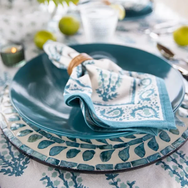 Discount Pomegranate Inc Capiz Shell Pomegranate Charger Teal | Set of 4