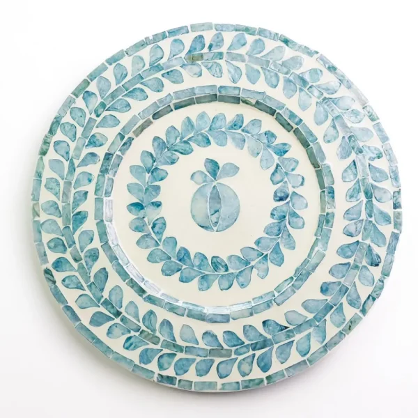 Discount Pomegranate Inc Capiz Shell Pomegranate Charger Teal | Set of 4