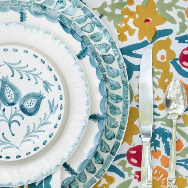 Discount Pomegranate Inc Capiz Shell Pomegranate Charger Teal | Set of 4