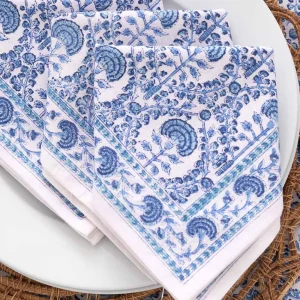 Outlet Pomegranate Inc Caroline Blue Napkin | Set of 4