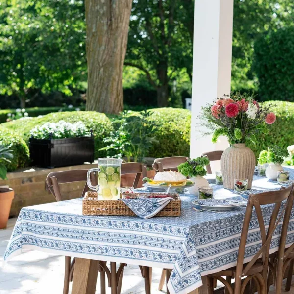 Sale Pomegranate Inc Caroline Blue Tablecloth
