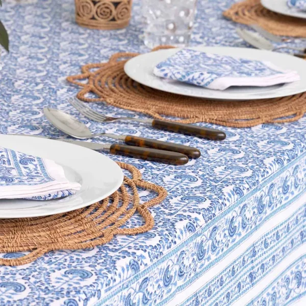 Sale Pomegranate Inc Caroline Blue Tablecloth