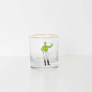 Online Pomegranate Inc Classic Jockey Silks Bourbon Glass Mixed Set of 4