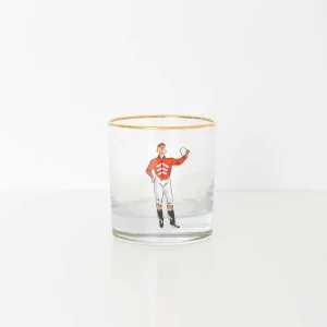 Online Pomegranate Inc Classic Jockey Silks Bourbon Glass Mixed Set of 4