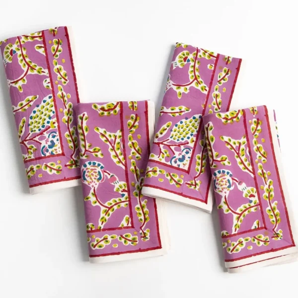 Discount Pomegranate Inc Climbing Dahlia Lilac Napkin | Set of 4
