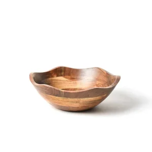 Sale Pomegranate Inc Coton Colors Fundamental Wood Ruffle Bowl
