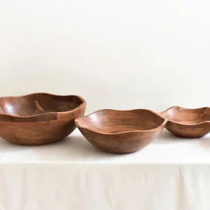 Sale Pomegranate Inc Coton Colors Fundamental Wood Ruffle Bowl