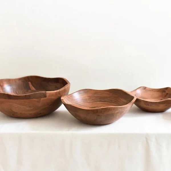Sale Pomegranate Inc Coton Colors Fundamental Wood Ruffle Bowl