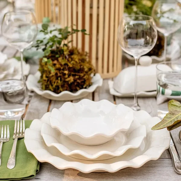 Outlet Pomegranate Inc Coton Colors Signature Ruffle Plate