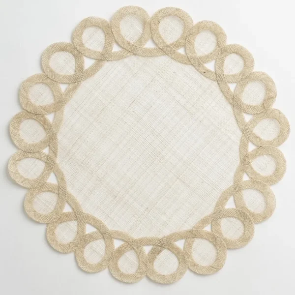 Sale Pomegranate Inc Ecru Woven Doodles Placemat | Set of 4