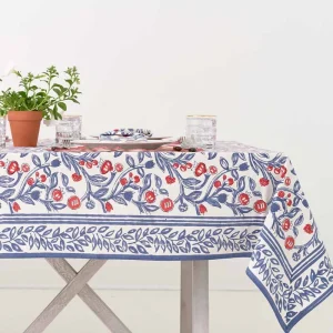 Sale Pomegranate Inc Emma Red & Blue Tablecloth
