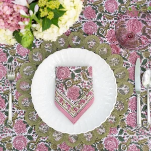 Hot Pomegranate Inc Fern Woven Doodles Placemat | Set of 4