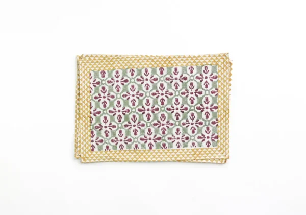 Outlet Pomegranate Inc Fleur de Lis Antique Jade Placemat | Set of 4