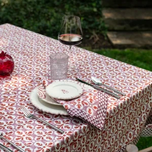 Fashion Pomegranate Inc Fleur de Lis Rose Tablecloth