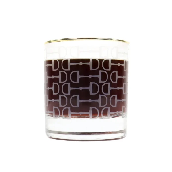 Online Pomegranate Inc Frosted Pony Club Bourbon Glass | Set of 4