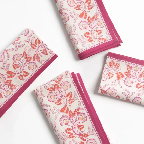 Clearance Pomegranate Inc Gardenia Vine Berry Napkin | Set of 4
