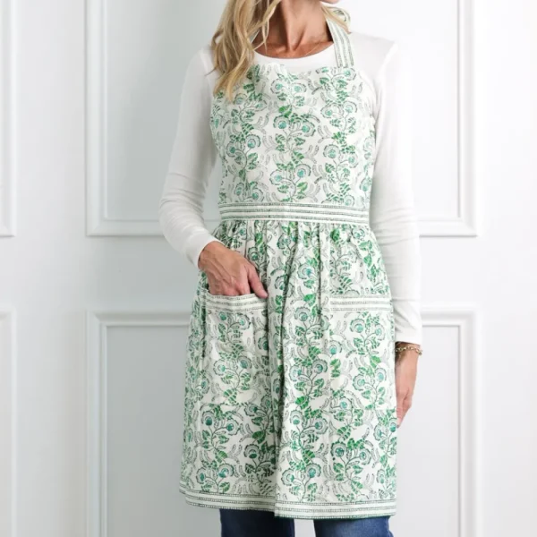 Outlet Pomegranate Inc Gardenia Vine Emerald Apron