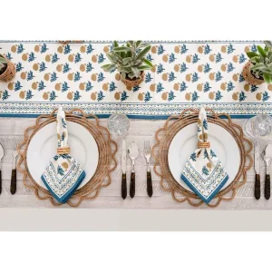 Discount Pomegranate Inc Gaya Teal & Marigold Table Runner