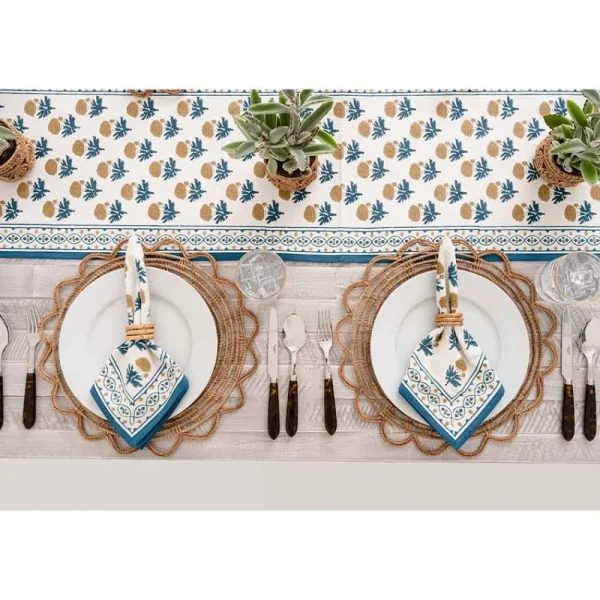 Discount Pomegranate Inc Gaya Teal & Marigold Table Runner