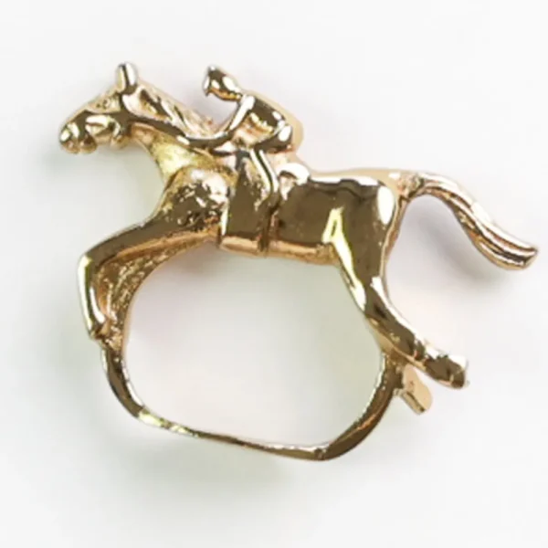 Online Pomegranate Inc Gold Jockey Napkin Ring | Set of 4