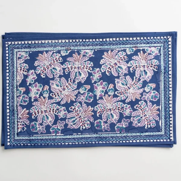 Sale Pomegranate Inc Grecian Palm Blue & Orchid Placemat | Set of 4