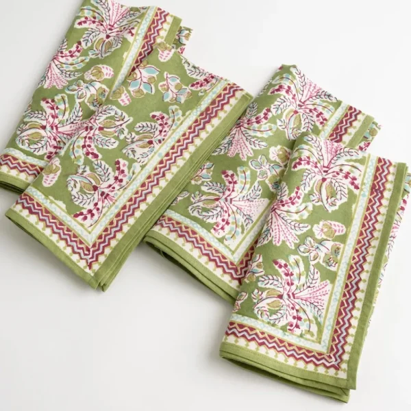 Discount Pomegranate Inc Grecian Palm Fern & Magenta Napkin | Set of 4