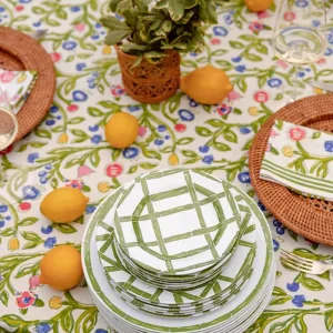 Sale Pomegranate Inc Green Bamboo Melamine Luncheon Plate | Set of 6