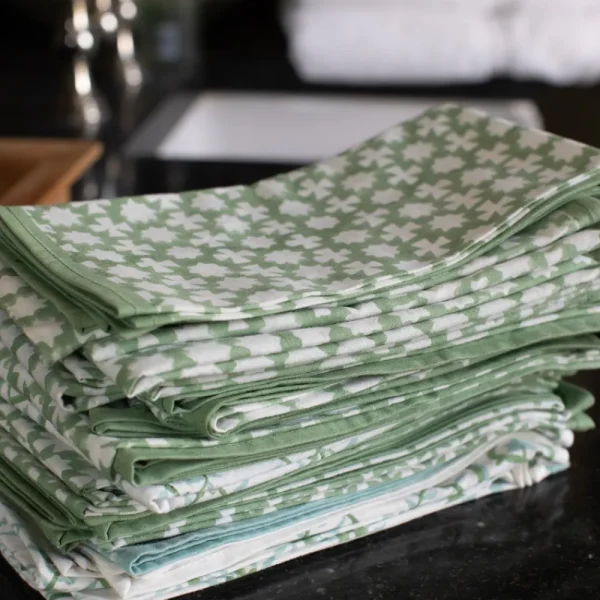 Sale Pomegranate Inc India Hicks Cuban Cross Soft Sage Napkins