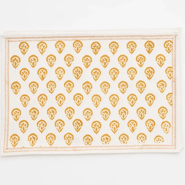 Online Pomegranate Inc India Hicks Home Carnation Golden Placemat | Set of 4