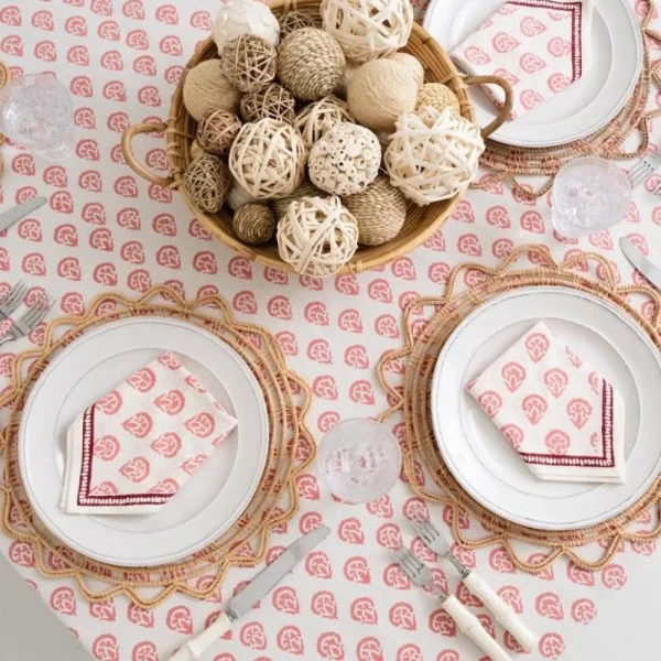 Discount Pomegranate Inc India Hicks Home Carnation Blush Tablecloth