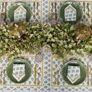 Sale Pomegranate Inc India Hicks Home Carnation Hunter Green Tablecloth