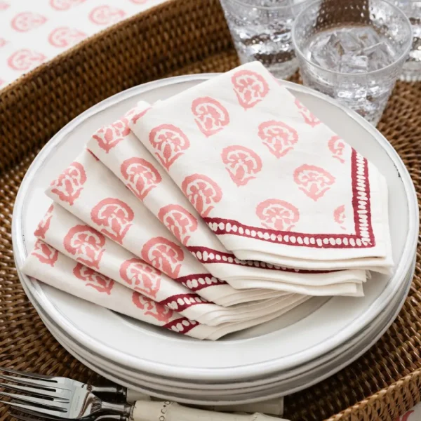 Hot Pomegranate Inc India Hicks Home Carnation Blush Napkin | Set of 4