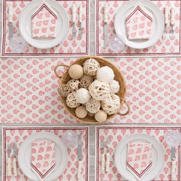 New Pomegranate Inc India Hicks Home Carnation Blush Placemat | Set of 4
