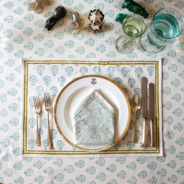 Discount Pomegranate Inc India Hicks Home Carnation Seafoam Placemat | Set of 4