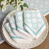 Best Pomegranate Inc India Hicks Home Embroidered Grand Cross Palladian Blue Napkin | Set o