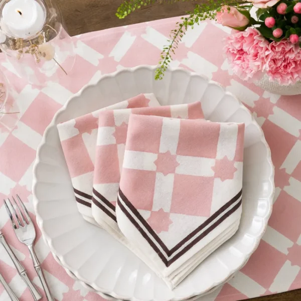 Clearance Pomegranate Inc India Hicks Home Latticework Blush Napkin | Set of 4