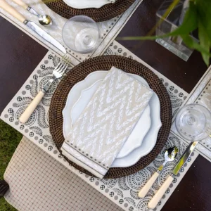 Fashion Pomegranate Inc India Hicks Home Medals & Mustaches Placemats | Set of 4
