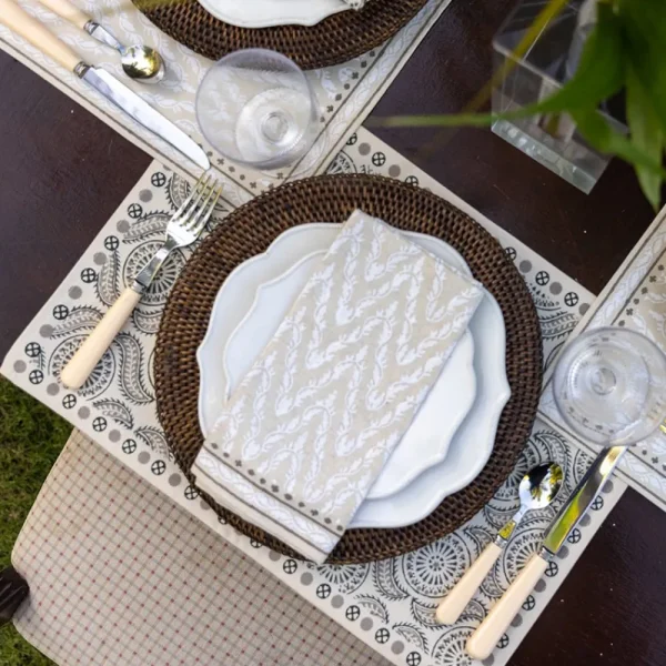 Fashion Pomegranate Inc India Hicks Home Medals & Mustaches Placemats | Set of 4