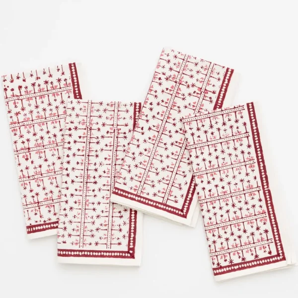 Hot Pomegranate Inc India Hicks Home Palm Avenue Blush Napkin | Set of 4