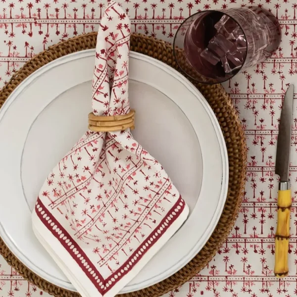 Hot Pomegranate Inc India Hicks Home Palm Avenue Blush Napkin | Set of 4